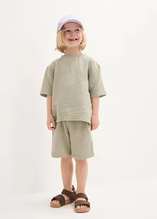 Chemise et short garçon (ens. 2 pces.) en gaze de coton, bpc bonprix collection