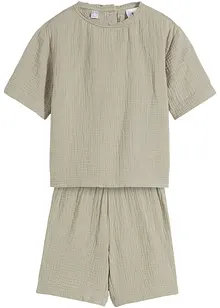 Chemise et short garçon (ens. 2 pces.) en gaze de coton, bpc bonprix collection