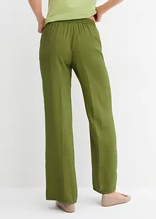 Pantalon ample à taille élastiquée en viscose mélangée, bonprix