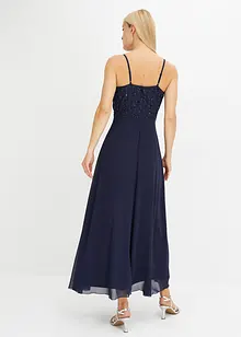 Robe longue avec perles appliquées, bonprix