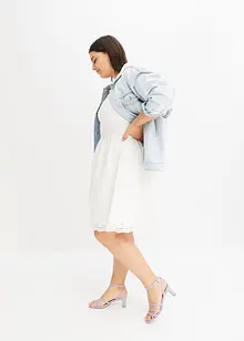 Veste en jean oversize avec applications de strass, BODYFLIRT