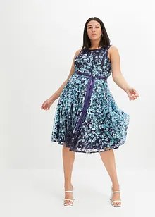 Robe midi en dentelle avec lien à nouer, bonprix