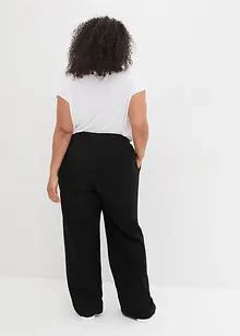 Pantalon en lin à plis religieuse, bonprix