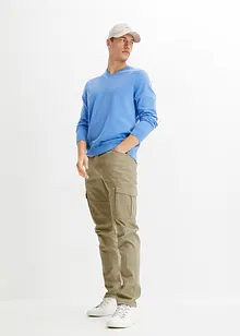 Pantalon slim extensible, jambes droites, avec poches cargo, bonprix