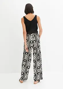 Pantalon en viscose imprimée avec poches sur le côté, bonprix