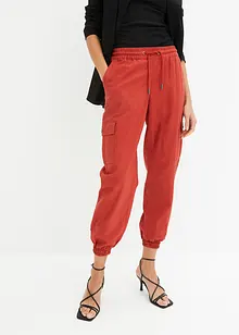 Pantalon cargo avec lin, bonprix