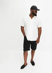 Bermuda à taille élastiquée en lin mélangé, Regular Fit, bonprix