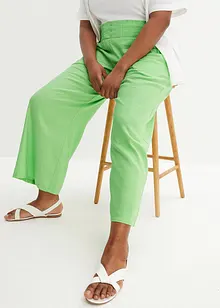 Pantalon large et léger en lin mélangé, bonprix