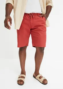 Bermuda chino avec lin et lien à noueer, Regular Fit, bpc bonprix collection