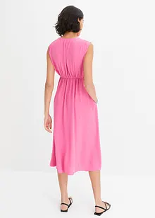 Robe drapée longueur midi, bonprix