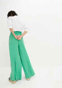 Pantalon palazzo léger et fluide, taille haute et confortable, long, bonprix