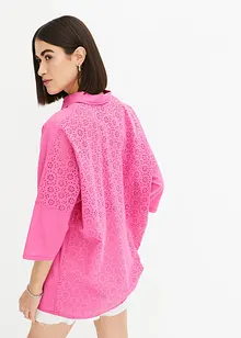 Chemisier oversize avec dos en broderie anglaise, bonprix