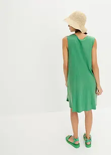 Robe trapèze courte en jersey, sans manches, bonprix
