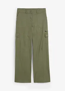 Jean cargo en coton, taille mi-haute, bonprix