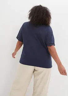 T-shirt avec détail aux manches, bonprix