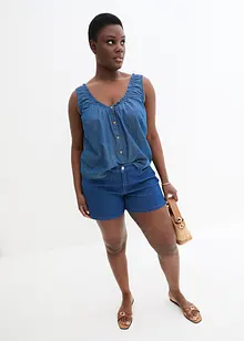 Short en jean rayé, taille normale, John Baner JEANSWEAR