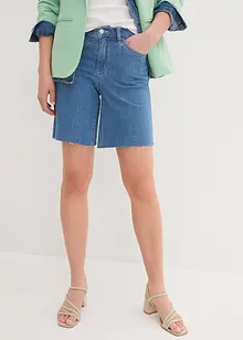 Bermuda en jean Straight, taille moyenne, John Baner JEANSWEAR