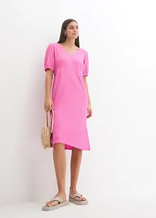 Robe en jersey longueur genou en matière texturée, bonprix