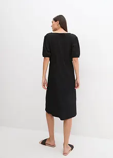 Robe en jersey longueur genou en matière texturée, bonprix