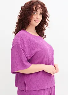 T-shirt oversize en mousseline, manches courtes, bonprix