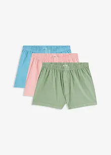 Lot de 3 boxers-shorts décontractés en jersey coton, bonprix