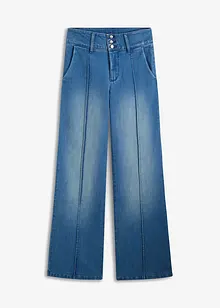 Pantalon Marlene, denim à boutons décoratifs, bonprix