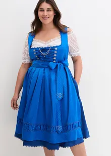 Dirndl à tablier en satin brodé (ens. 2 pces), bonprix