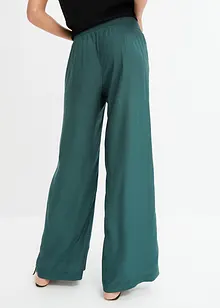 Pantalon à taille élastiquée en crêpe de viscose fluide, bonprix