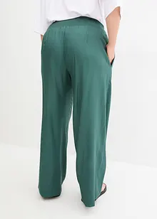 Pantalon à taille élastiquée en crêpe de viscose fluide, bonprix