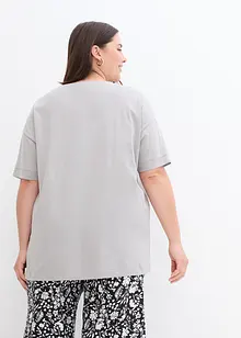 T-shirt oversize en coton avec fentes sur le côté, bonprix