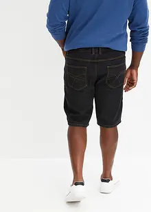 Bermuda en jean avec taille élastiquée sur les côtés, Classic Fit, bonprix