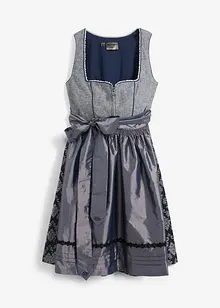 Dirndl avec jacquard et tablier (ens. 2 pces), bonprix