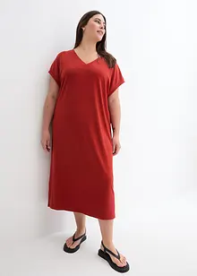 Robe midi en jersey côtelé, bonprix