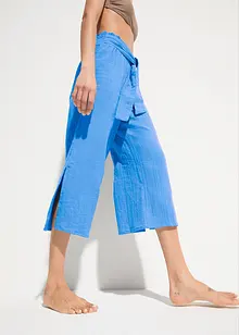 Pantalon de plage en gaze de coton, longueur 3/4, bonprix