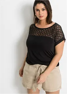 T-shirt avec dentelle, bonprix
