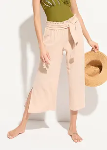 Pantalon de plage en gaze de coton, longueur 3/4, bonprix