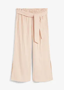 Pantalon de plage en gaze de coton, longueur 3/4, bonprix