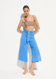 Pantalon de plage en gaze de coton, longueur 3/4, bonprix