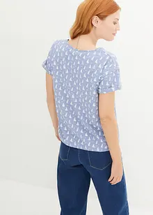 T-shirt imprimé avec ruban à nouer, bonprix