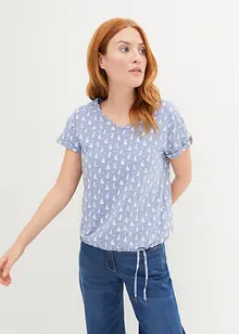 T-shirt imprimé avec ruban à nouer, bonprix