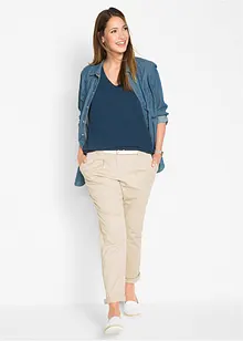 Lot de 5 débardeurs longs 100% coton, bonprix
