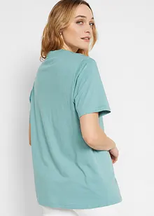 Lot de 5 T-shirts longs et amples à col V, bonprix