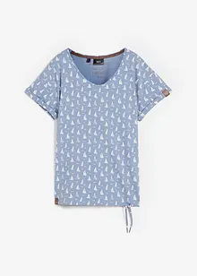 T-shirt imprimé avec ruban à nouer, bonprix