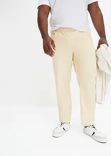 Pantalon droit taillé élastiquée 100% coton, Regular, bonprix