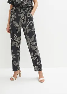 Pantalon taille élastiquée avec lien à nouer, bonprix