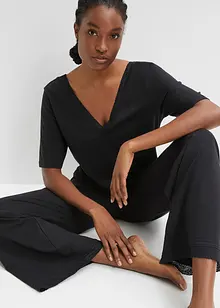 Pyjama en viscose mélangée avec pantalon large, bonprix