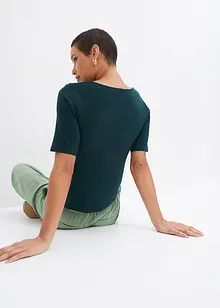 T-shirt cache-cœur en viscose extensible, bonprix