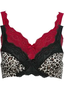 Lot de 2 soutiens-gorge à armatures et dentelle, bonprix