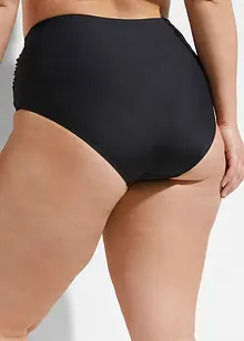 Bas de maillot sculptant, taille haute, maintien léger, avec fronces, bonprix