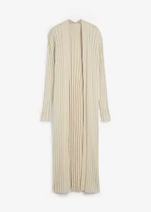 Long gilet en maille coton et soie, bonprix